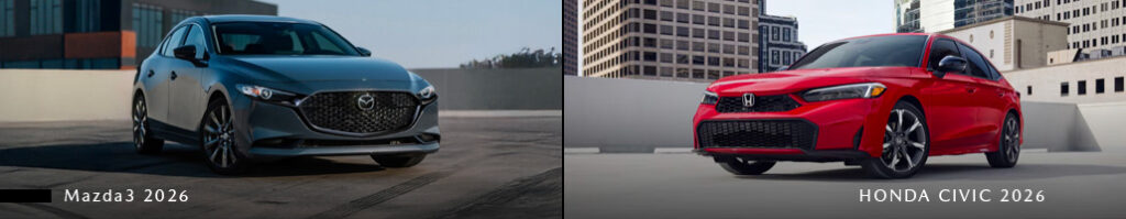 Paquin mazda3 2026 VS Honda Civic 2026 IMAGE1 1024x199