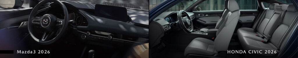 Paquin mazda3 2026 VS Honda Civic 2026 IMAGE2 1024x199