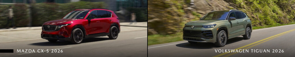 Mazda CX-5 2026 vs Volkswagen Tiguan 2026