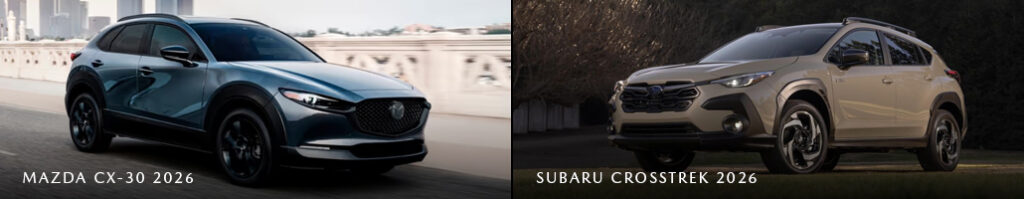 Mazda CX-30 2026 vs Subaru Crosstrek 2026
